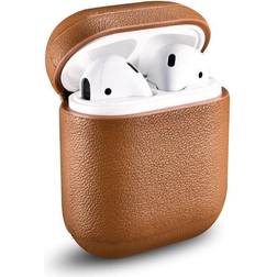 Icarer Apple AirPods ægte læder cover Brun