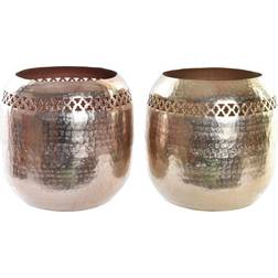 Dkd Home Decor Kobber Gylden Aluminium Araber (24 x 24 x 22 cm) (2 enheder) Vase