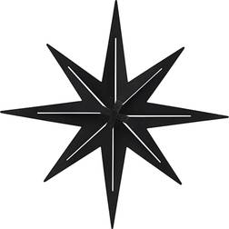 House Doctor stjerne Stretch sort 24,5 cm Juletræspynt