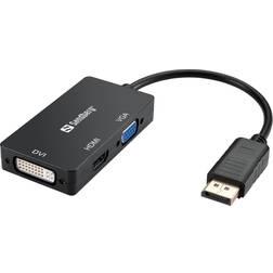 Sandberg Displayport-HDMI/DVI/VGA M-F 0.2m