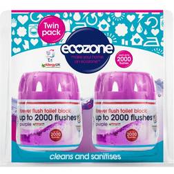 Ecozone Forever Flush 2000 Cistern Toilet Block Up To 5 Months Use, Purple
