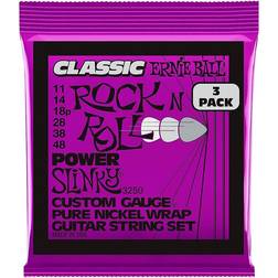 Ernie Ball Power Slinky Classic Rock n Roll Nickel Electric Strings 3 Pack 11-48