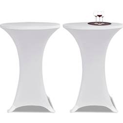 vidaXL 2x Standing Cover 70cm Tablecloth White