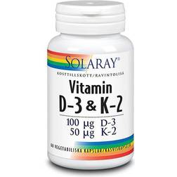 Solaray Vitamin D3 & K2 60 stk