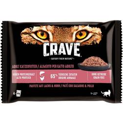 Crave 85 Cat Pouch Multipack Laks Kylling Paté