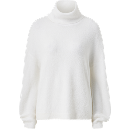 Vila Turtle Neck Knit Sweater - White Alyssum