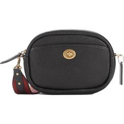 Coach Soft Pebble Leather Camera Bag - Black