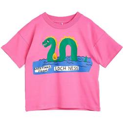 Mini Rodini GOTS Loch Ness T-shirt Med Tryk Lyserød 140/146 Lyserød