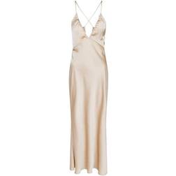 Neo Noir Jolly Heavy Sateen Dress - Champagne