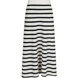 Neo Noir Etti Boucle Knit Stripe Skirt - Black Striped