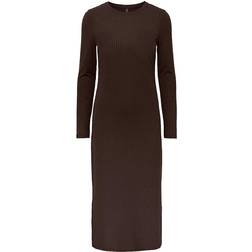 Pieces Kylie Midi Dress - Chicory Coffee