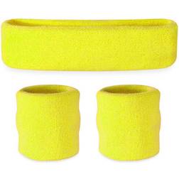 Wicked costumes 80's neon yellow sweatbands & wristbands