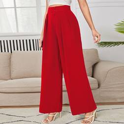 Shein High Waist Plicated Wide Leg Pants