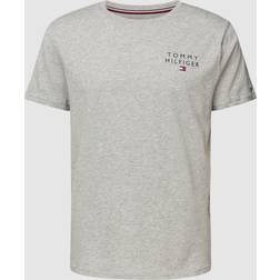Tommy Hilfiger Logo-Print Cotton-Jersey T-Shirt Grey
