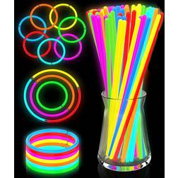 PMS 100pc 8inch Glow Stick With 100 Connectors