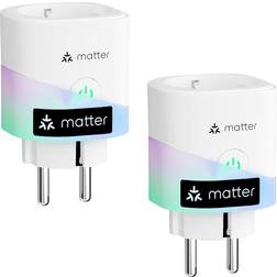 Meross Matter Smart Plug with Power Consumption 2-pack