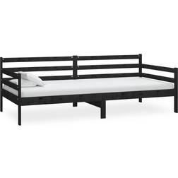 vidaXL Day Bed Black Sofa 204cm 2 personers