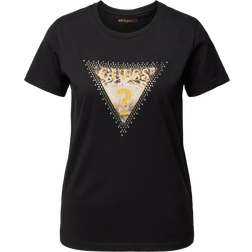 Guess Animal Triangle Logo T-shirt - Jet Black