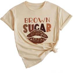 Shein Slayr Plus Size Women's Lips Print Short Sleeve T-Shirt