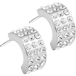 Blomdahl Pendant Plain Grand Brilliance Curved Earring - Silver/Transparent