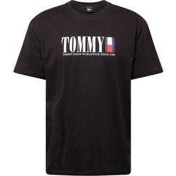 Tommy Hilfiger Flag Logo Crew Neck T-shirt - Black