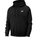 Nike Club Fleece Full-Zip Hoodie Men - Black/White • Pris »