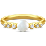 Julie Sandlau Glory Ring - Gold/Transparent • Se pris