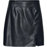 Noisy May Clara Penny PU Highwaist Slit Skirt • Pris »