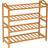 tectake Bamboo 4 Shelves Skostativ 67.5x68cm