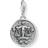 Thomas Sabo Charm Club Zodiac Sign Libra Charm Pendant - Silver/Black/White