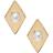 Christina Jewelry Topaz Kites Earrings - Gold/Transparent