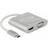 DeLock USB C-HDMI/VGA M-F 0.1m