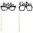 PartyDeco Photoprops Bride & Groom Glasses Black/White 2-pack