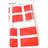 Decor Danish Flag White/Red 10-pack