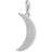 Thomas Sabo Moon Pavé Charm Pendant - Silver/White