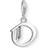 Thomas Sabo Charm Club Letter O Charm Pendant - Silver/White