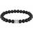 Hugo Boss Beads Bracelet - Silver/Onyx