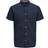 Jack & Jones Button Down Collar Short Sleeved Shirt - Blue/Navy Blazer