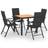 vidaXL 3060053 Havemøbelsæt, 1 borde inkl. 4 stole