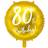 PartyDeco Foil Ballons 80th Birthday Gold/White