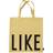 Design Letters Statement Favourite Tote Bag - Yellow