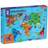 Mudpuppy World Map with Dinosaurs 80 Pieces