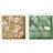 Creativ Company Limfolie og design limark, ark 15x15 cm, grøn, guld, blomster, 2x2ark
