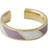 Design Letters Striped Candy Ring - Gold/Purple/White