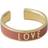 Design Letters Word Candy Ring - Gold/Pink