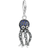 Thomas Sabo Charm Club Collectable Octopus Charm pendant - Silver/Blue/Black/Transparent