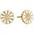 Lund Copenhagen Marguerit Ear Stud - Gold/White/Transparent