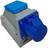 Gripo CEE combi walloutlet 230V 16A blue 3p 230V/230V