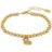 HUGO BOSS Soulmate Heart Beaded Bracelet - Gold/Transparent