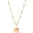 Lund Copenhagen Marguerit Necklace with Coin - Gold/White